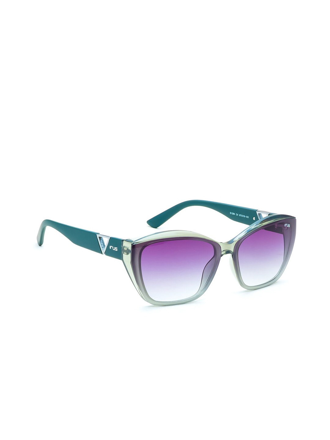 

IRUS by IDEE Women Cateye Sunglasses with UV Protected Lens IRS1294C4SG, Purple