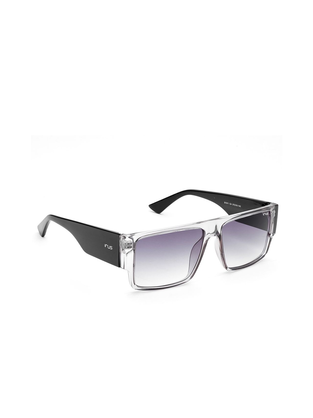 

IRUS by IDEE Men Rectangle Sunglasses with UV Protected Lens IRS1311C4SG, Grey