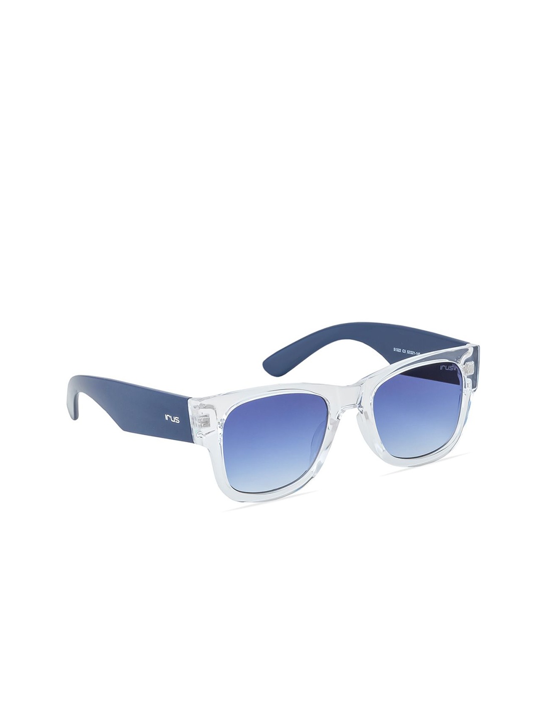 

IRUS by IDEE Men Wayfarer Sunglasses with UV Protected Lens IRS1322C3SG, Blue