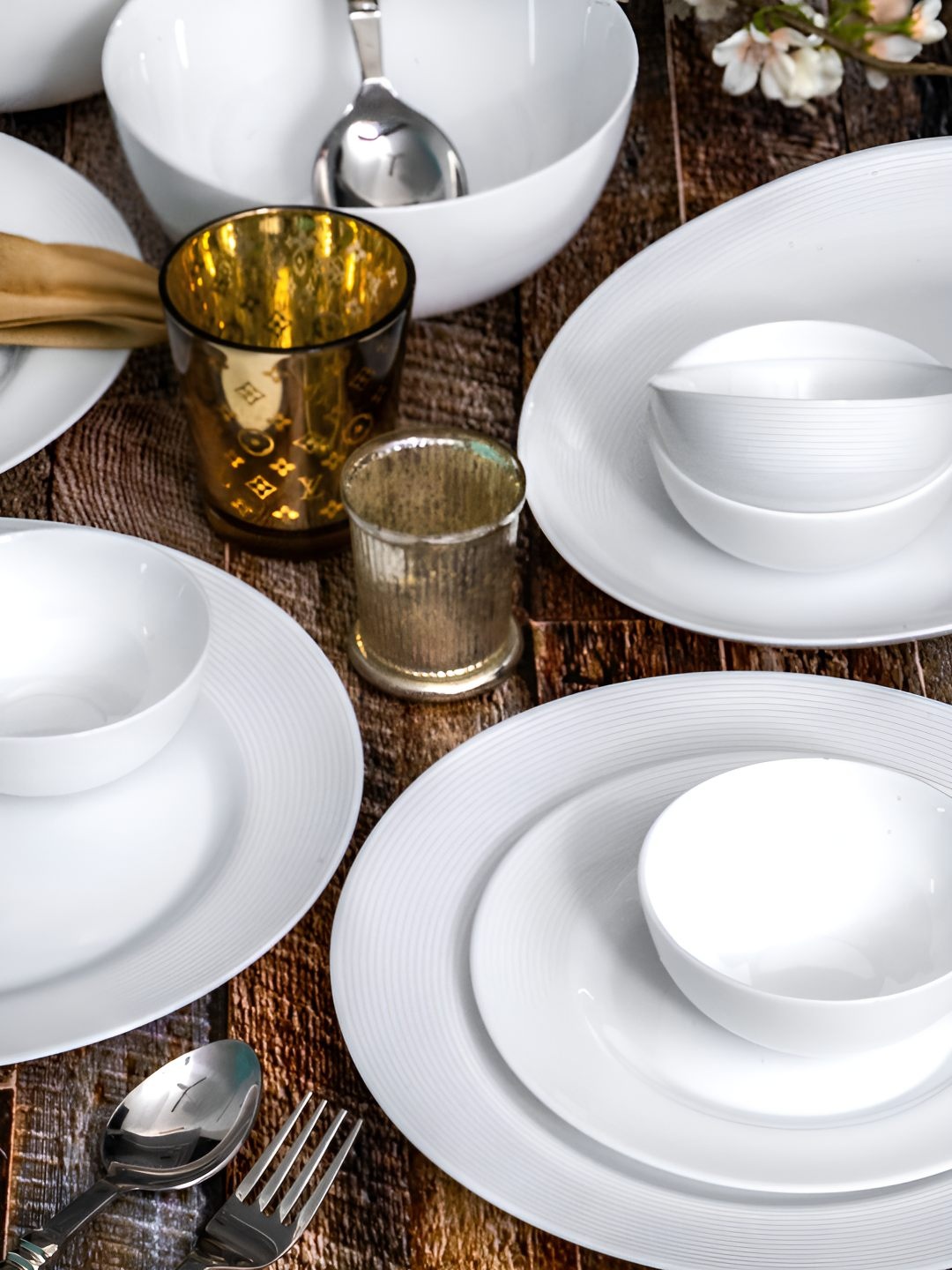 

Cello 27 Pcs White Opalware Dinner Set