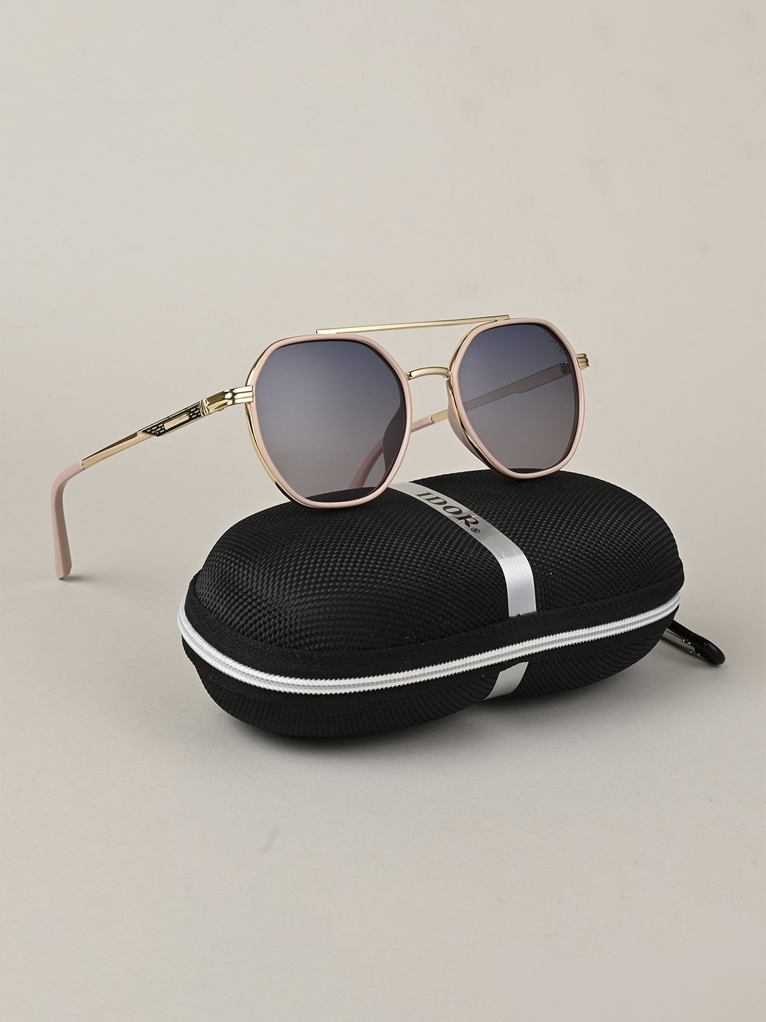 

IDOR Unisex Round Sunglasses with Polarised Lens ID-58457-C6, Blue