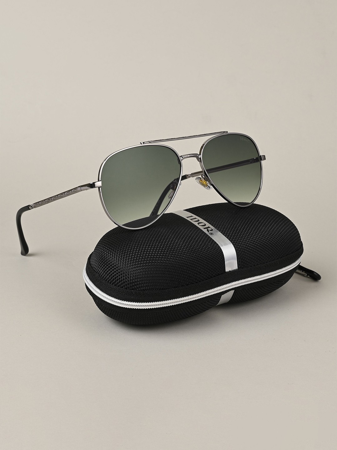 

IDOR Unisex Aviator Sunglasses with UV Protected Lens, Green
