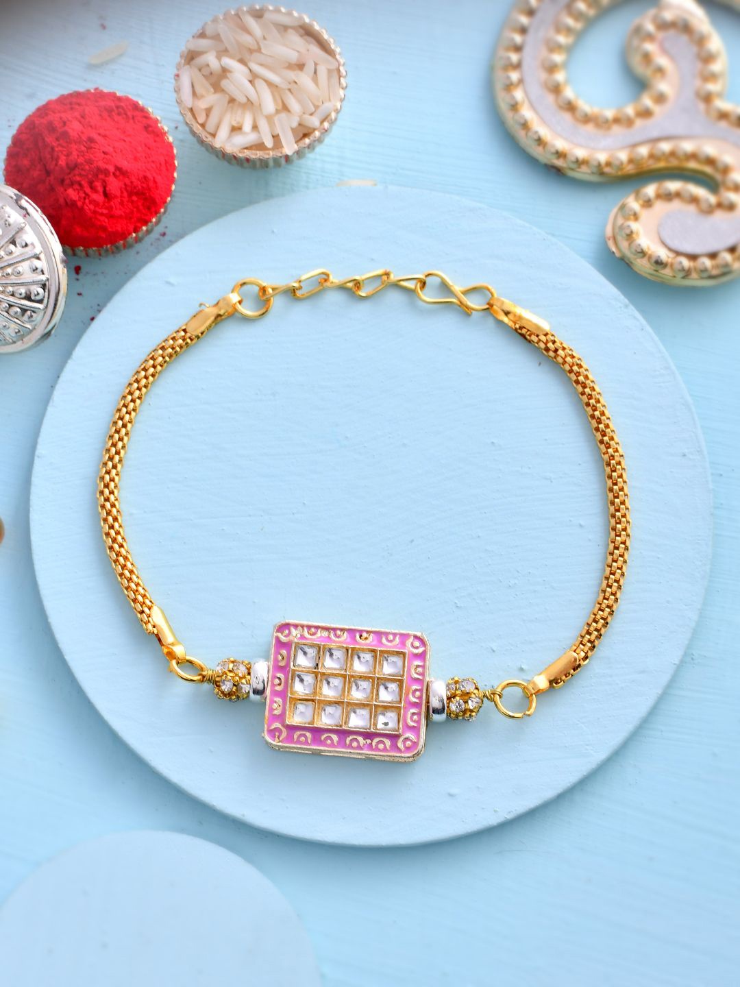 

Aapno Rajasthan Wraparound Rakhi, Gold