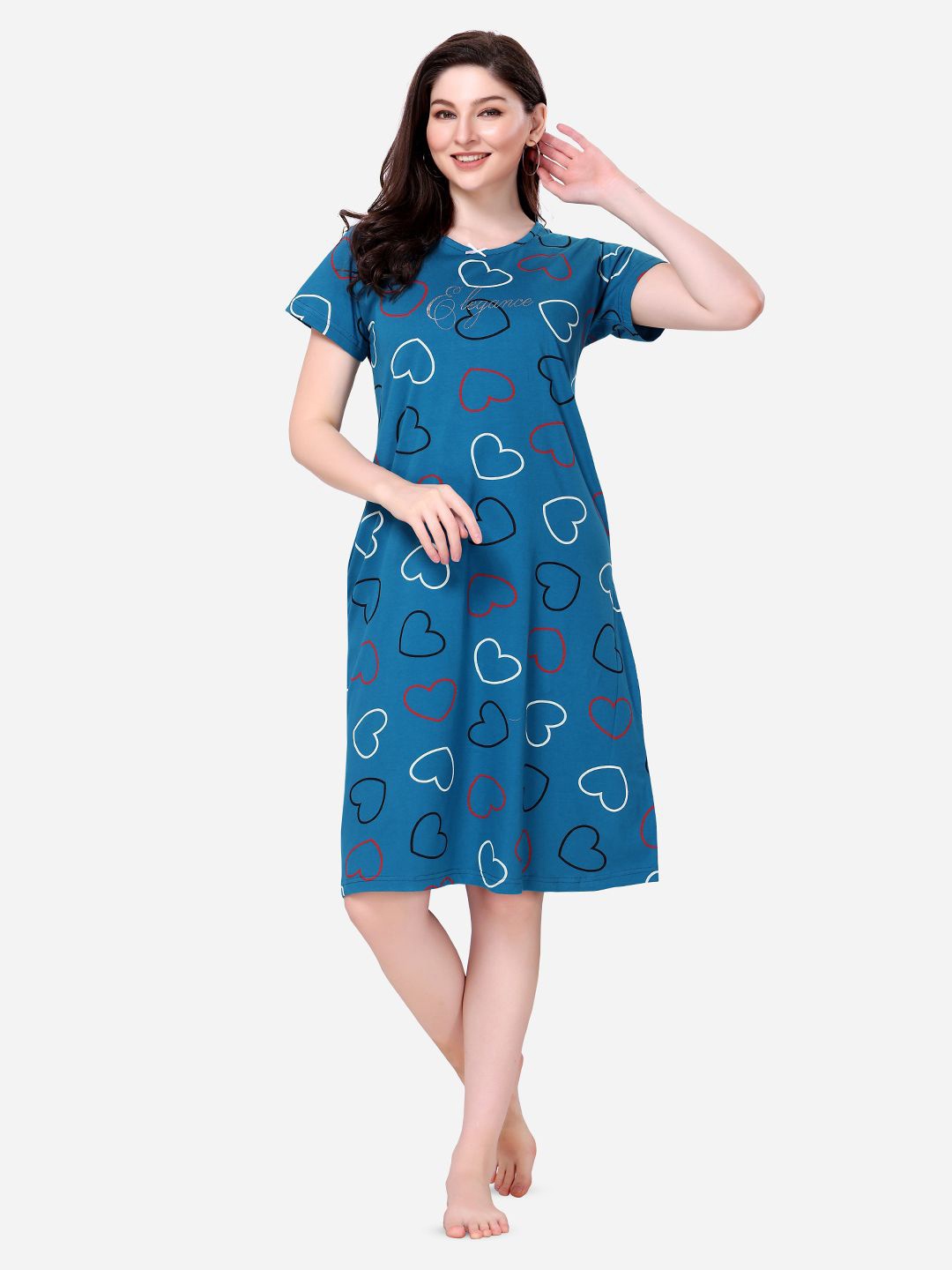 

Lenissa Printed Nightdress, Blue