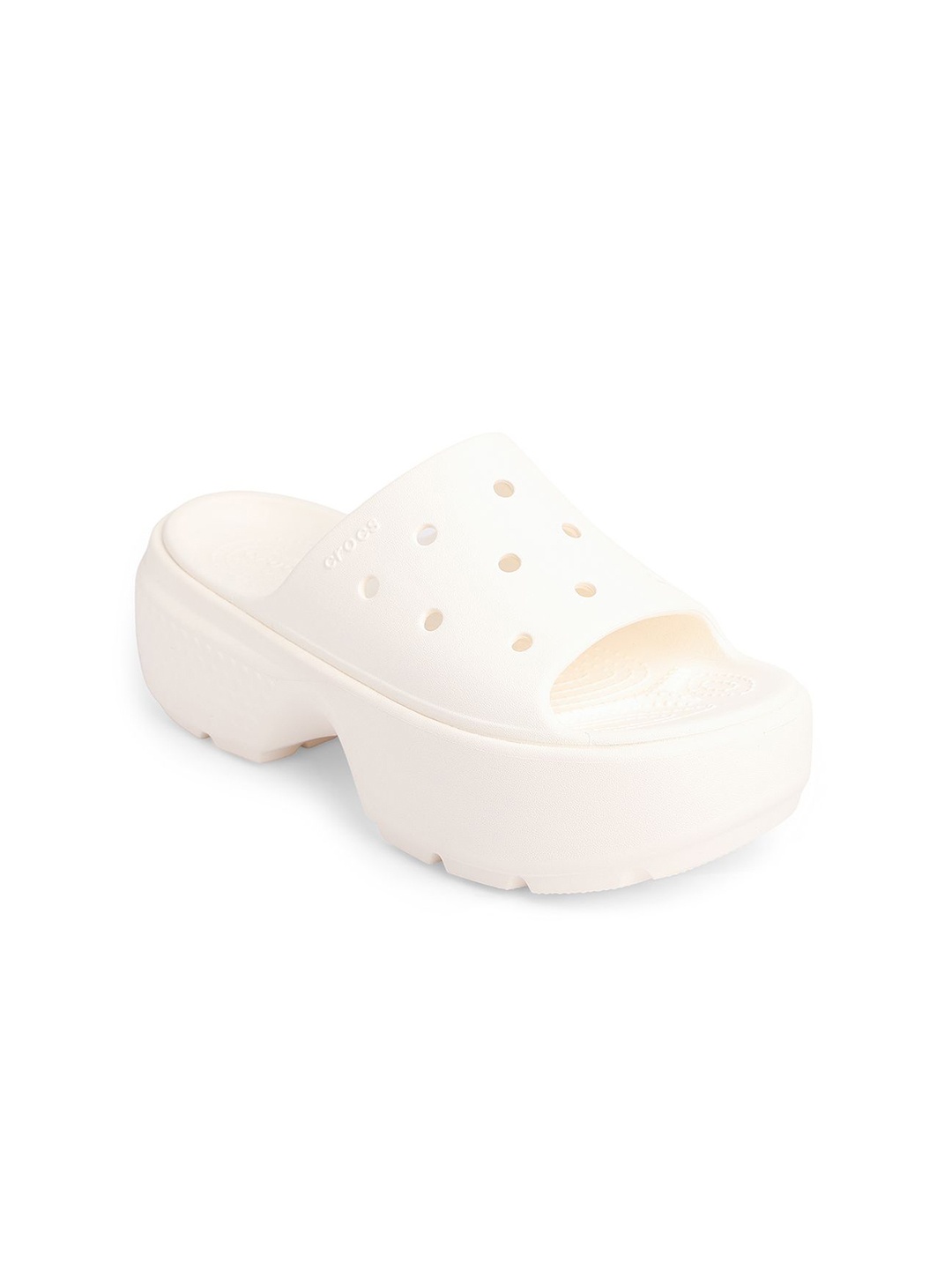 

Crocs Unisex Printed Croslite Sliders, Cream