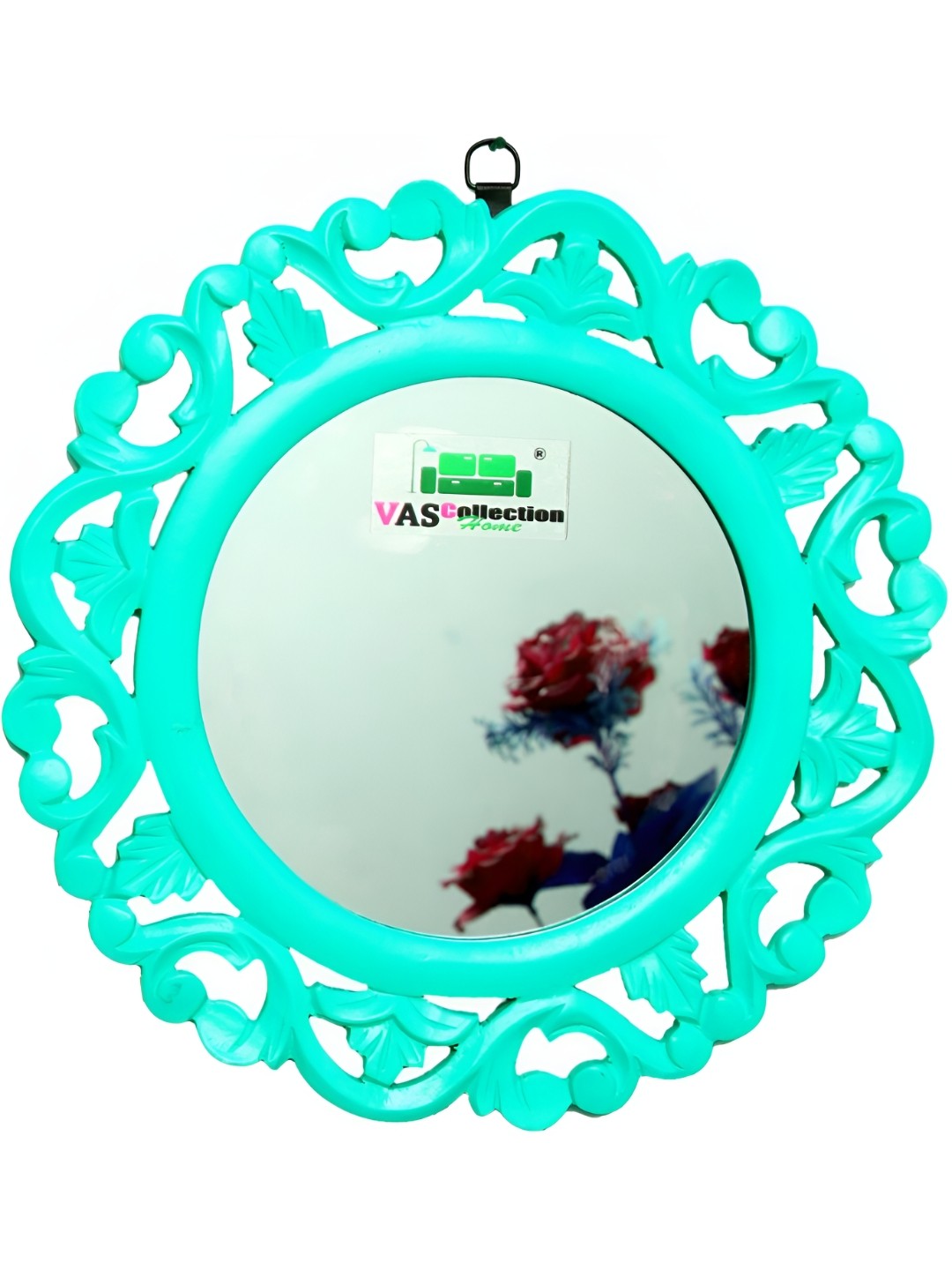 

VAS collection home Blue Wooden Round Wall Mirrors