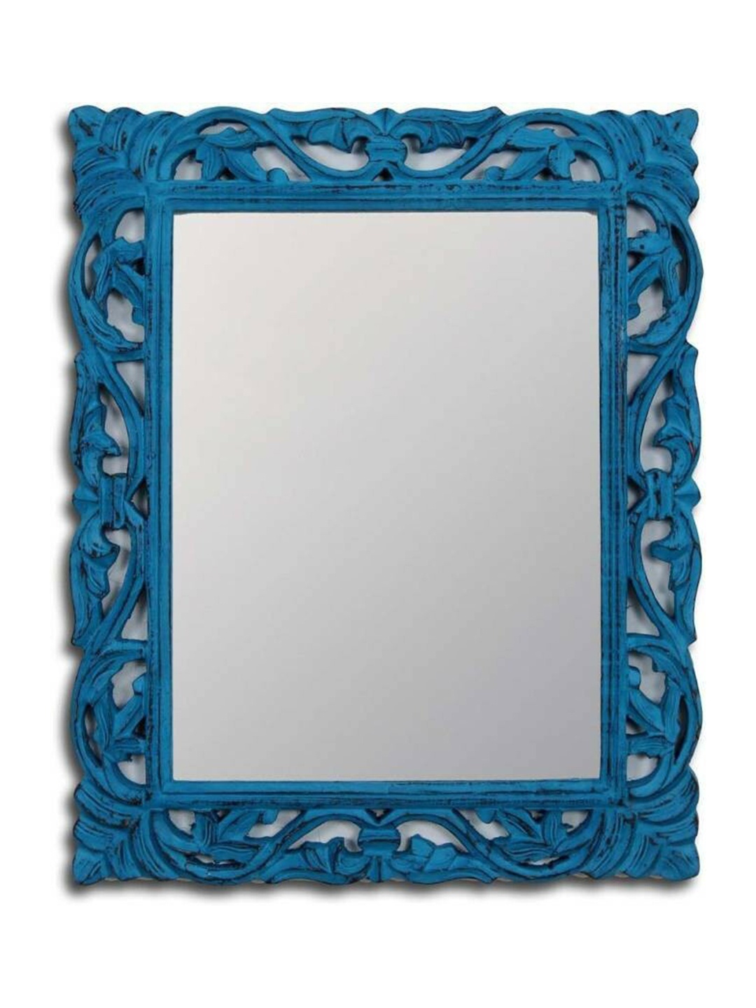 

VAS collection home Blue Wooden Square Wall Mirrors
