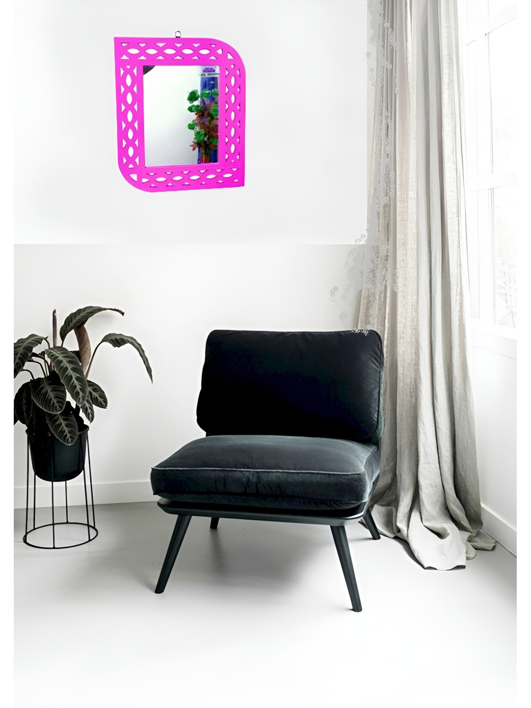 

VAS collection home Rectangle Wall Decor Mirror, Pink