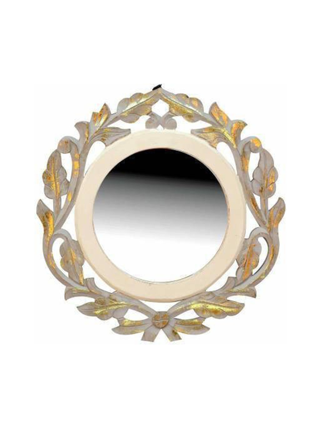 

VAS collection home Self Designed Wooden Mirror Frame, Gold