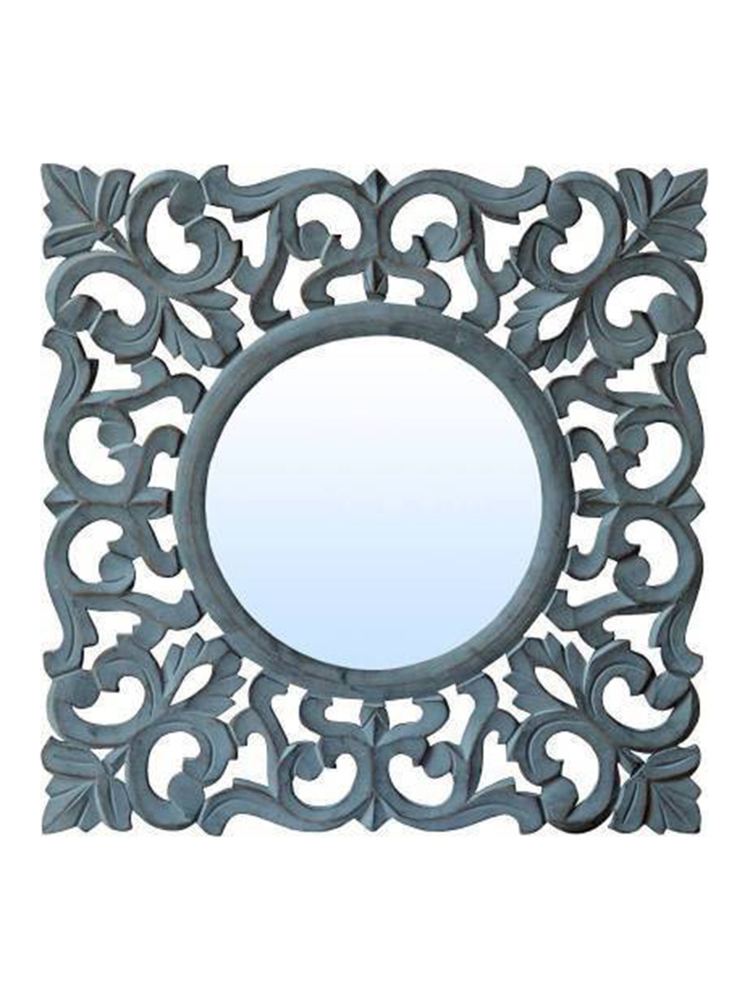 

VAS collection home Patterned Wooden Wall Mirror, Grey