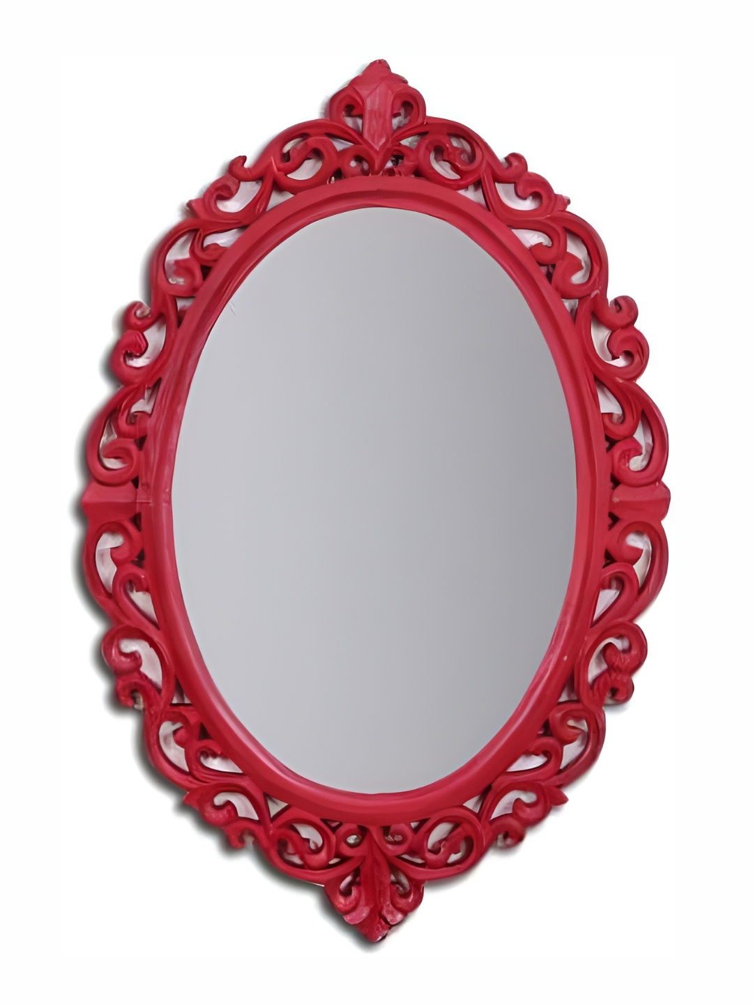 

VAS collection home Wooden Wall Mirror, Red