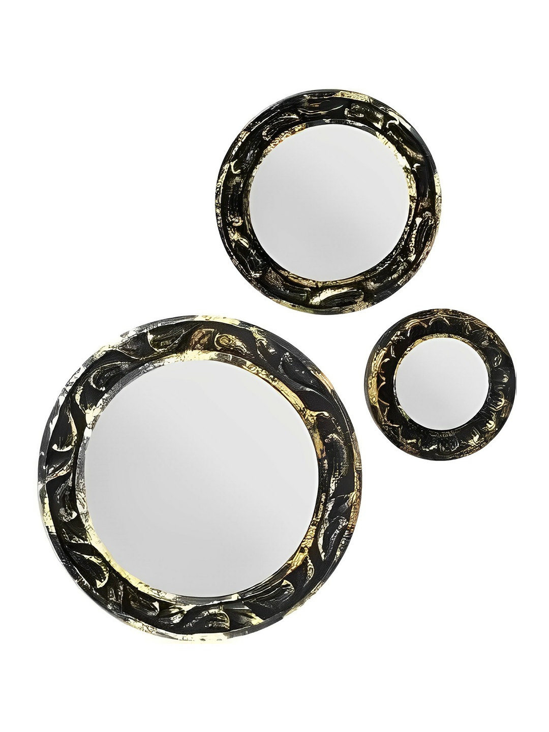 

VAS collection home Self Designed Wooden Frame Mirror, Black