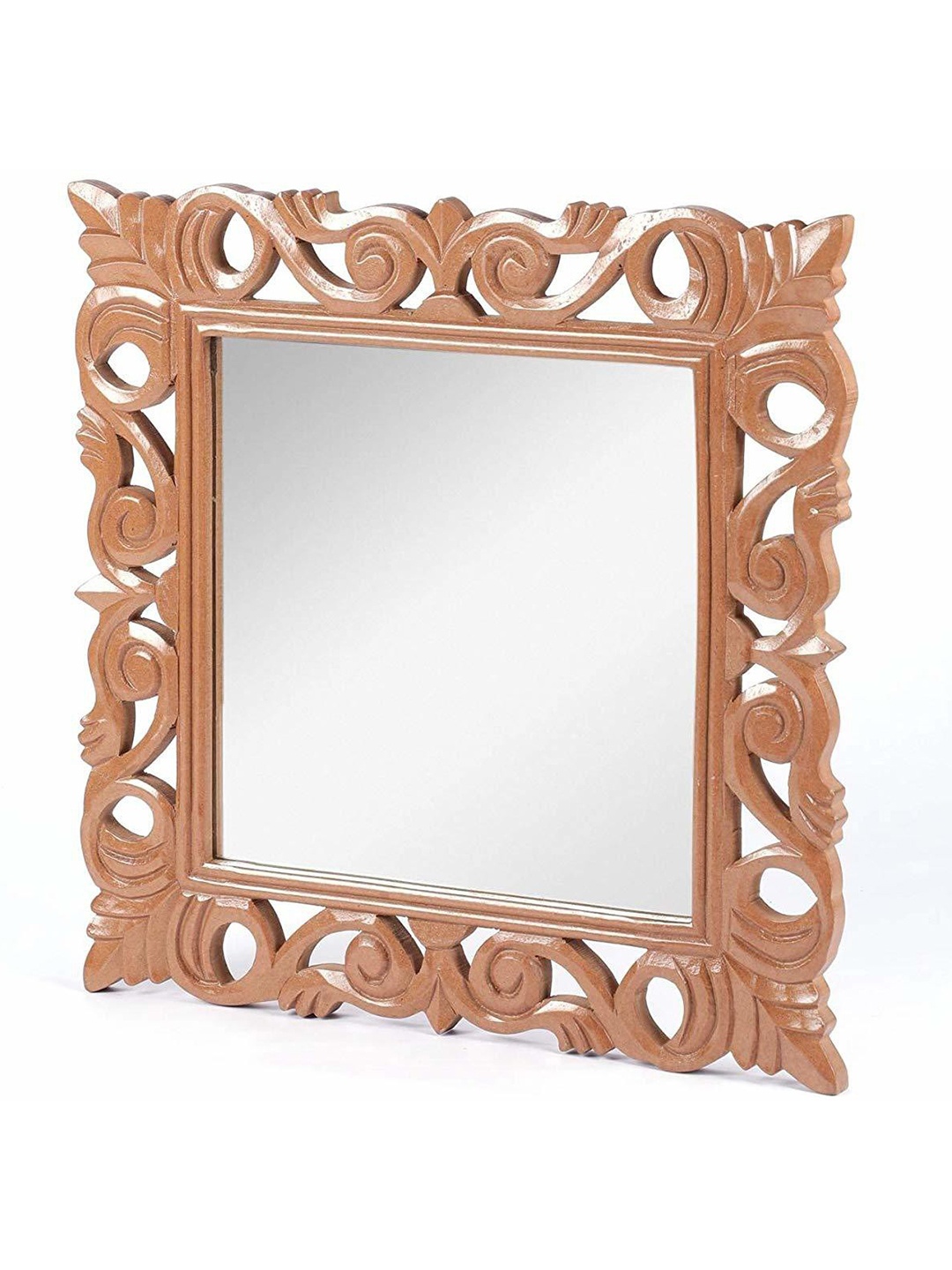 

VAS collection home Square Shape Wall Mirror, Brown