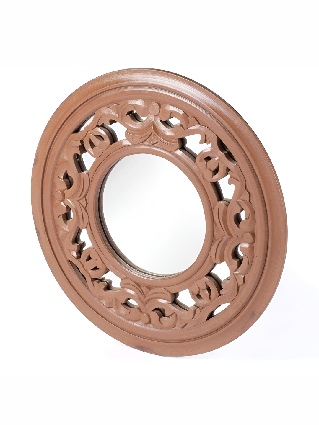 

VAS collection home Self Design Wood Wall Mirror, Brown