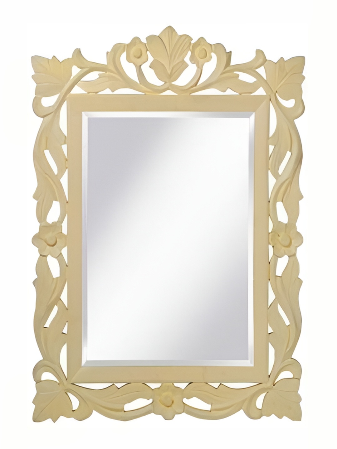 

VAS collection home Wooden Wall Mirror Frame, Beige