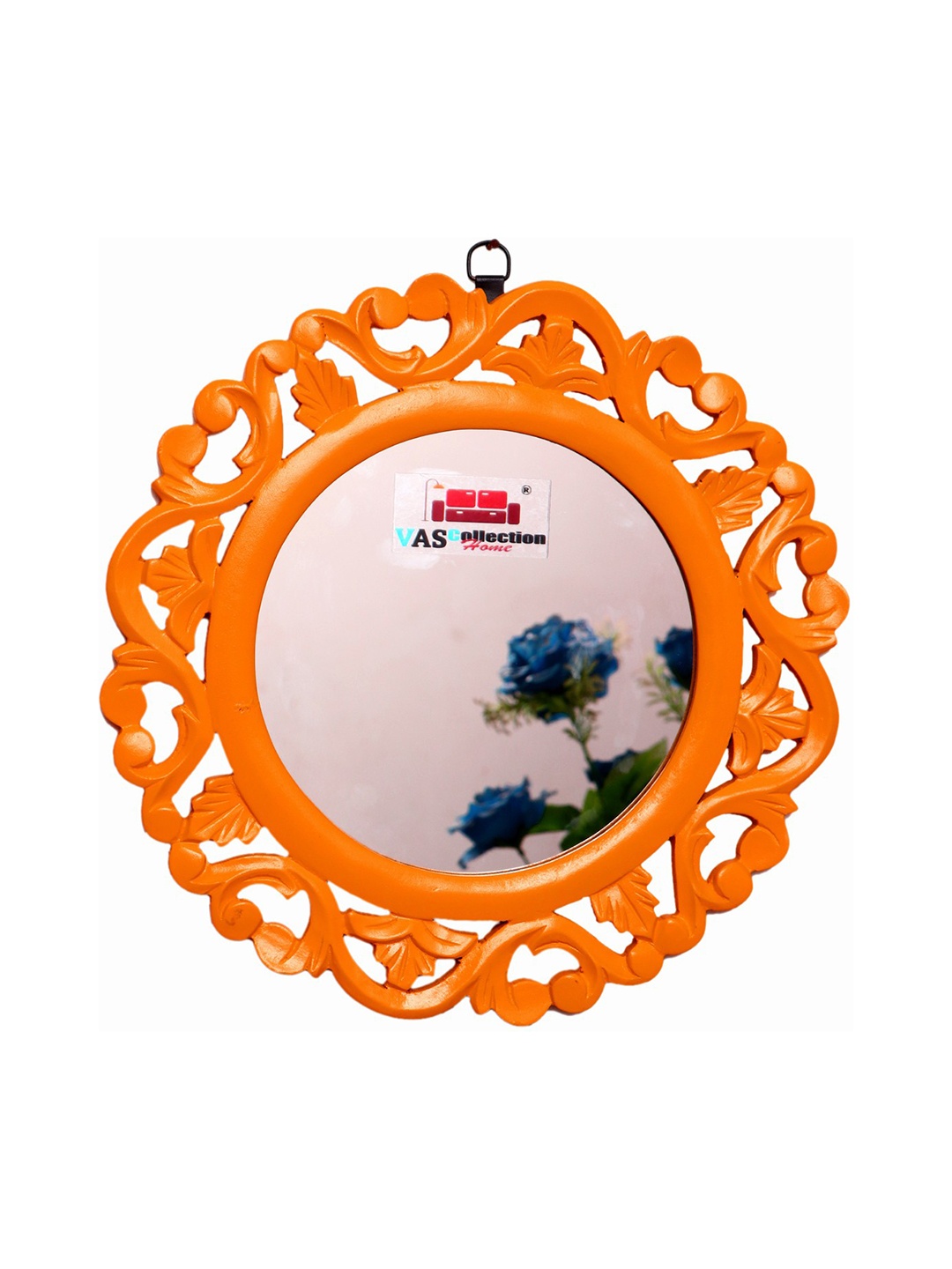 

VAS collection home Orange Round Wall Decor Mirror