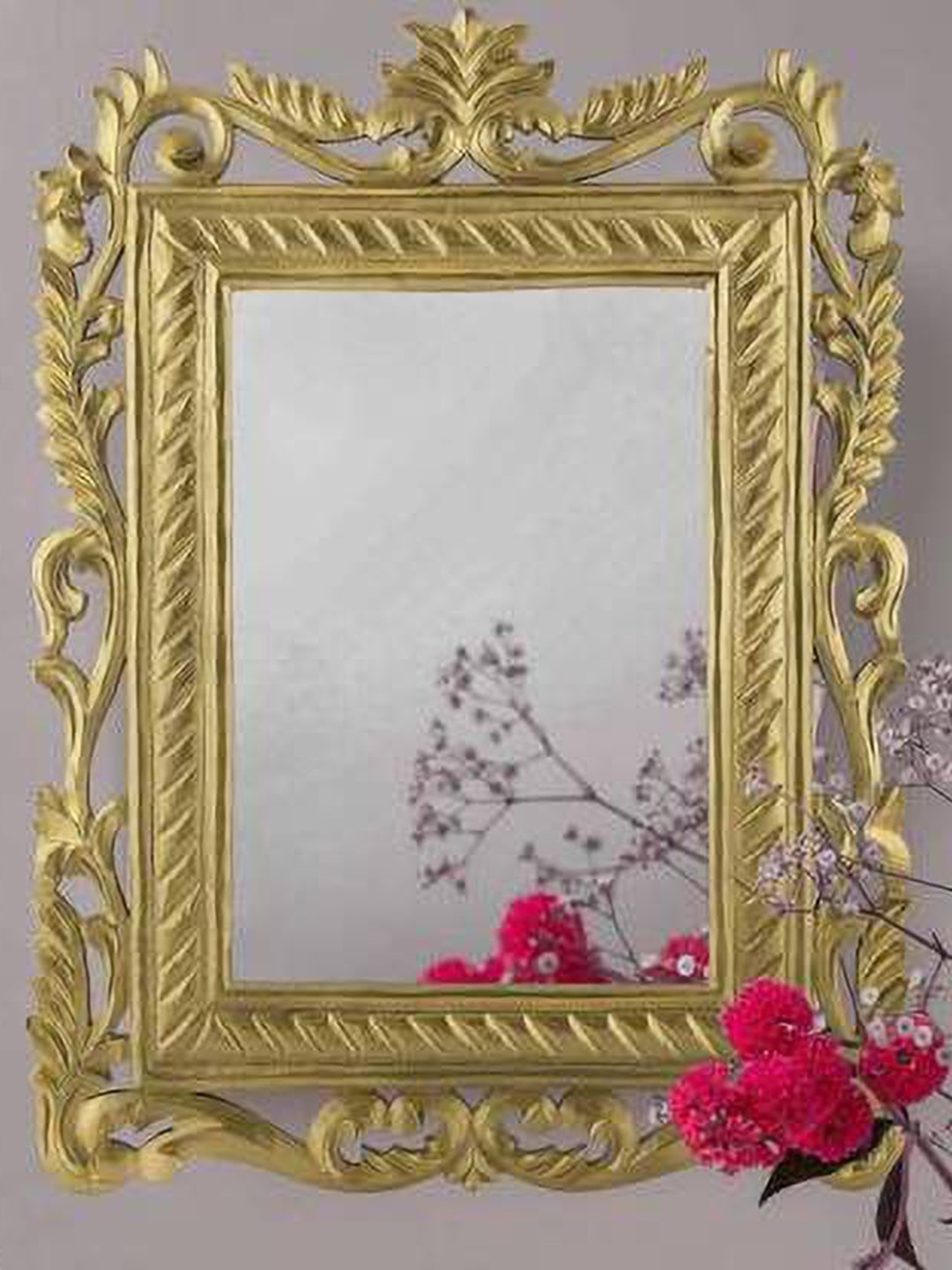

VAS collection home Textured Wooden Wall Mirrors, Gold