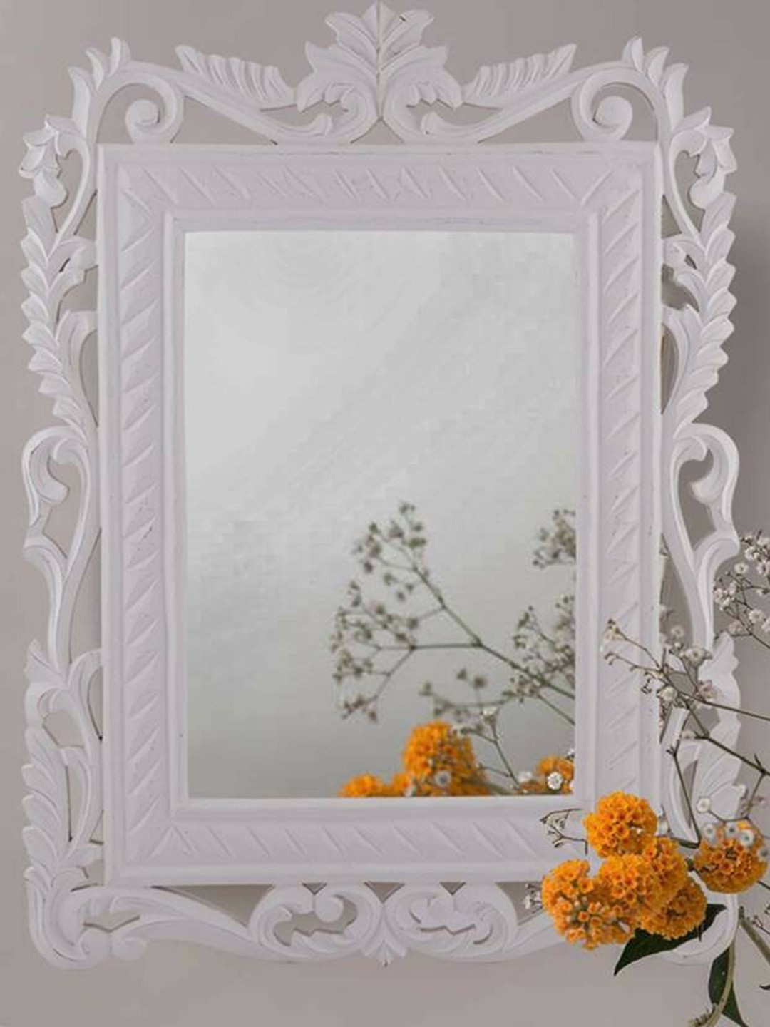 

VAS collection home Self Designed Wall Mirror, White