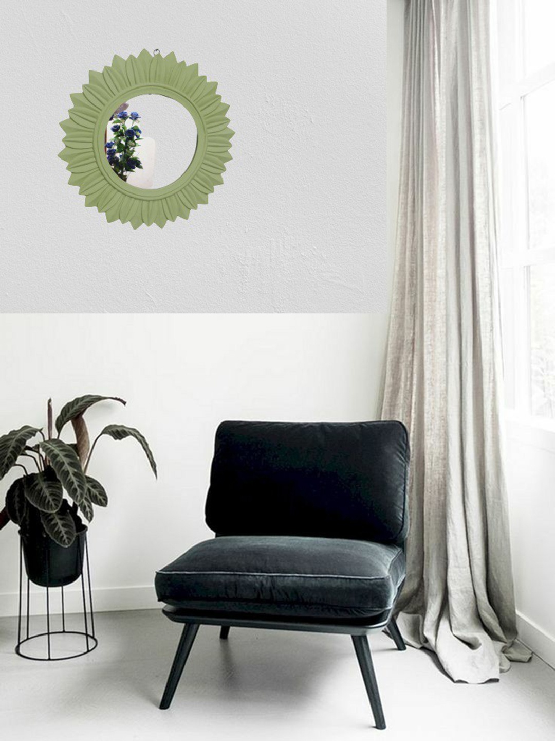 

VAS collection home Self Design Wall Mirror, Green