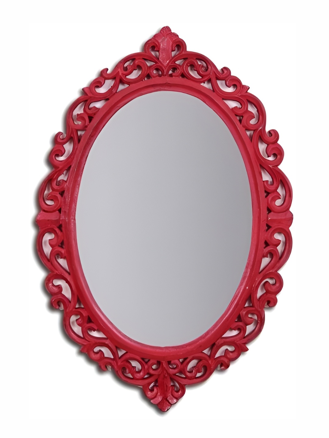 

VAS collection home Wooden Wall Mirror Frame, Red