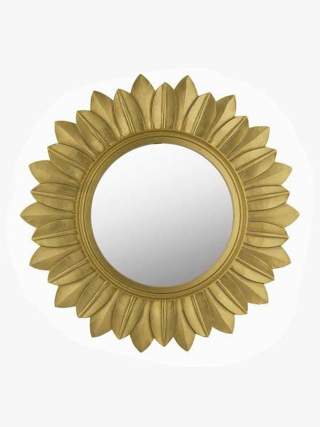 

VAS collection home Floral Patterned Wooden Wall Mirror, Gold
