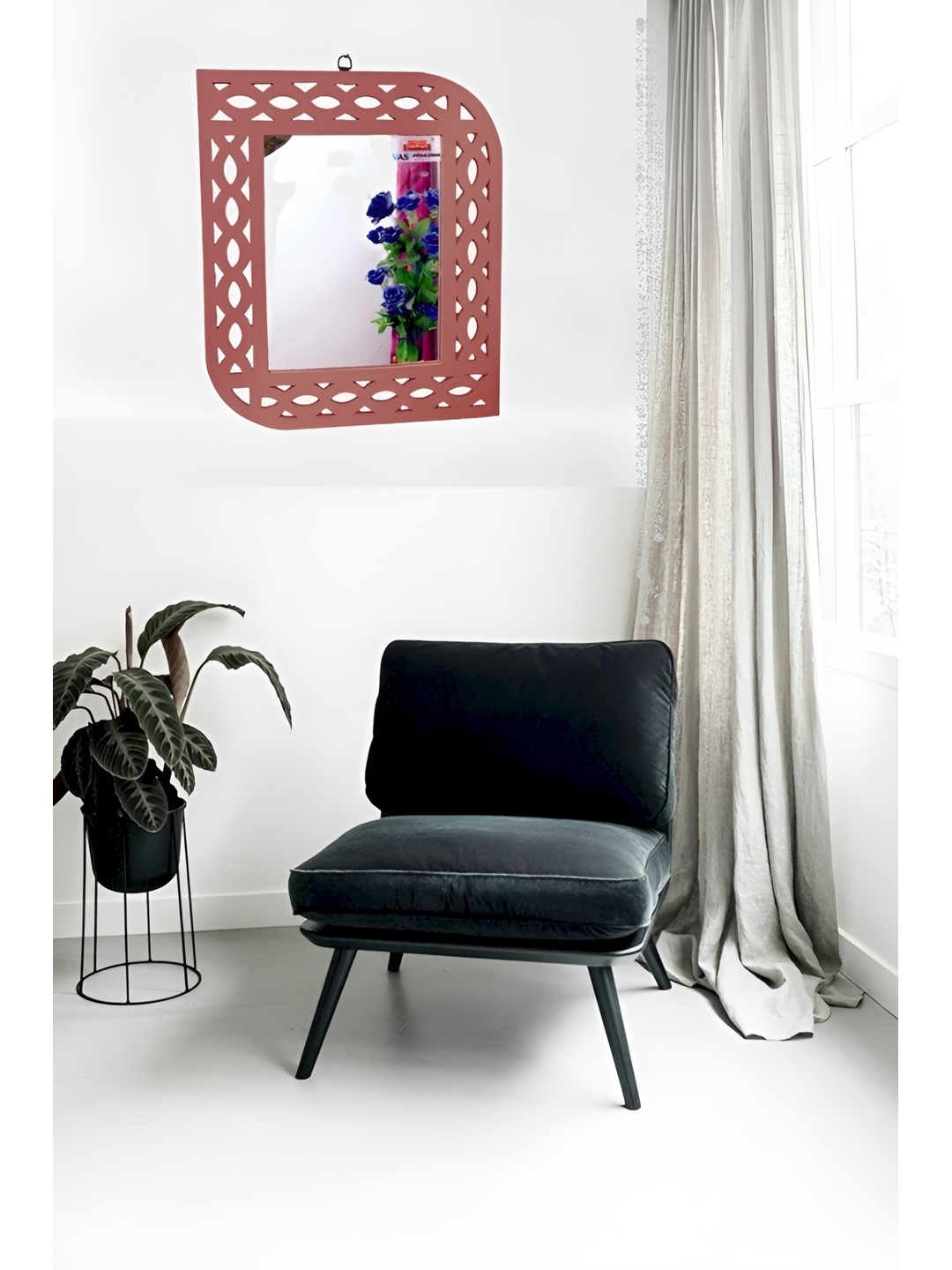 

VAS collection home Textured Brown Wooden Wall Mirrors
