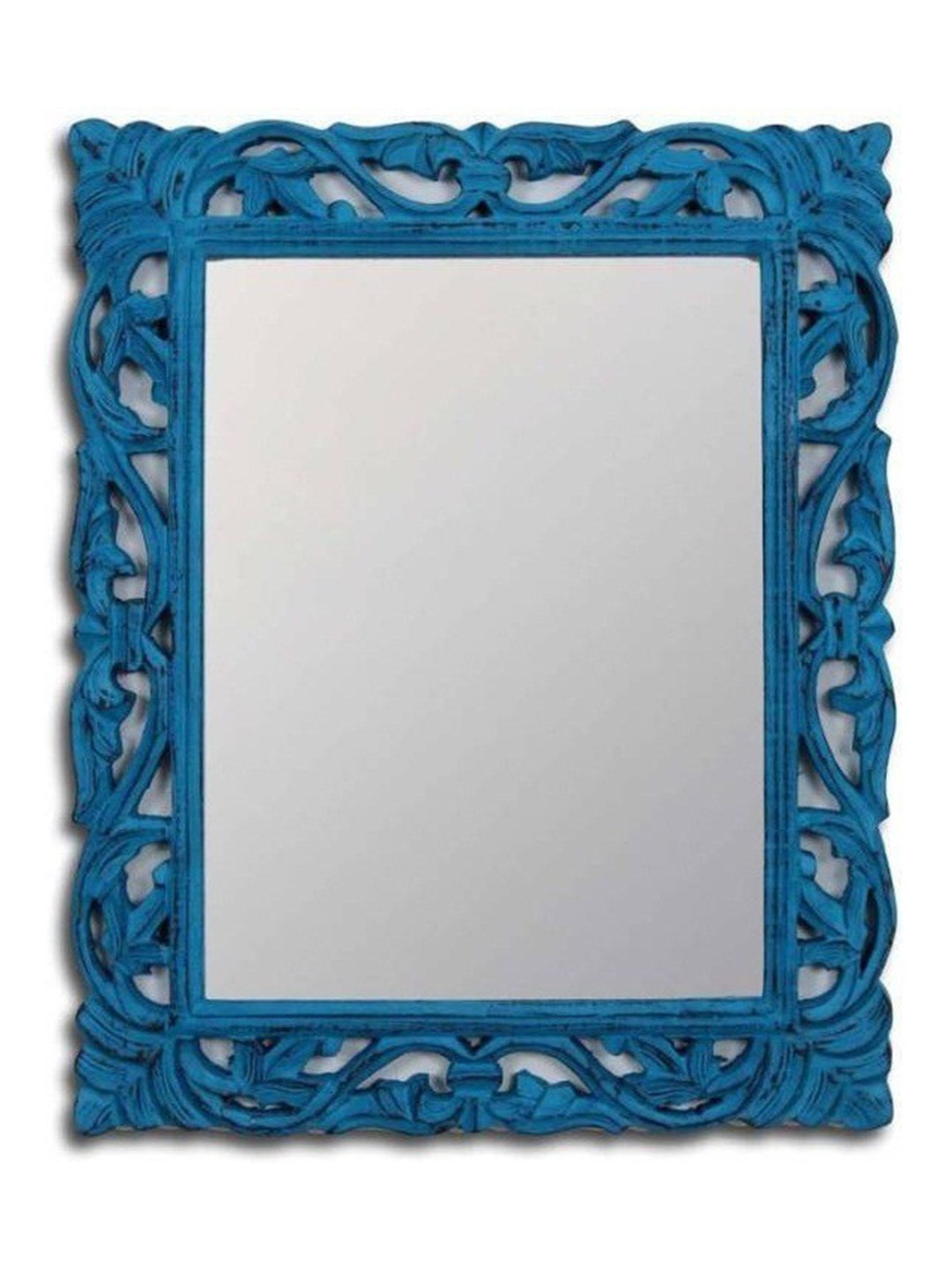 

VAS collection home Ethnic Motifs Blue Wooden Wall Mirror Frame