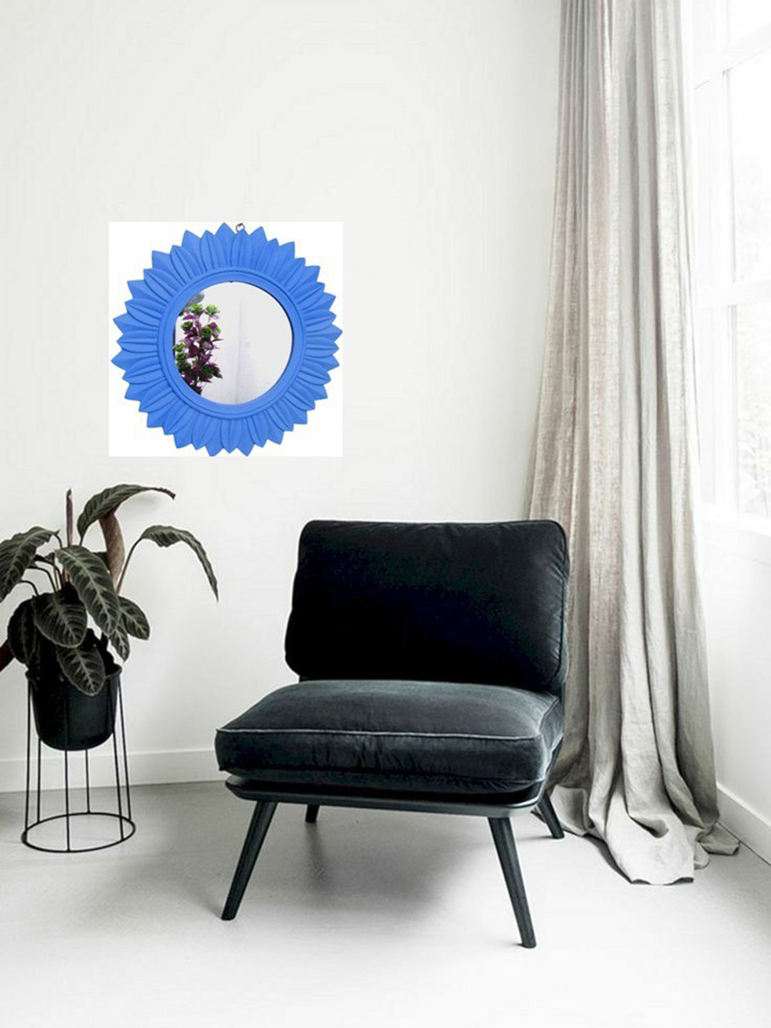 

VAS collection home MDF Round Wall Mirrors, Blue