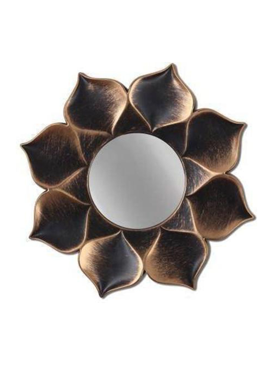 

VAS collection home Ethnic Motifs Textured Wooden Wall Mirrors, Brown