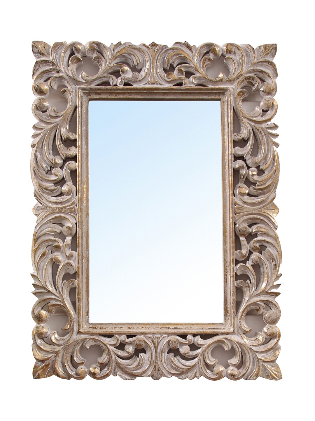 

VAS collection home Textured Brown Rectangular Mirror, Multi
