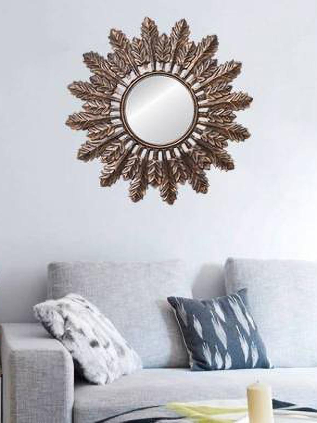 

VAS collection home Brown Wooden Wall Mirror Frame