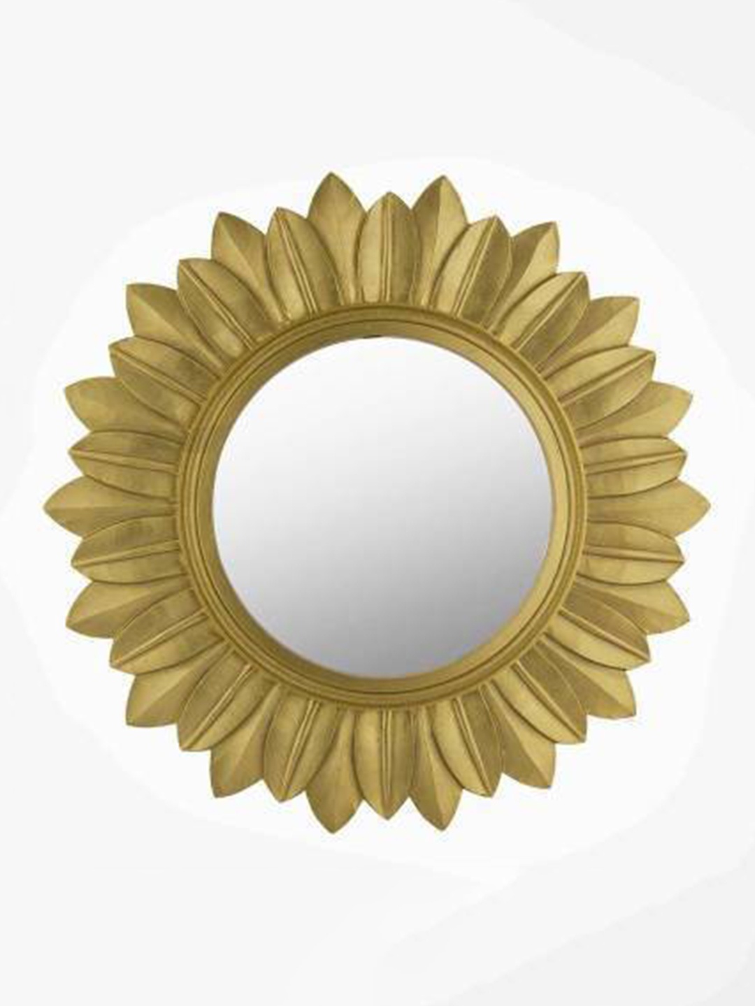 

VAS collection home Sunflower Design Wooden Frame Mirror, Gold