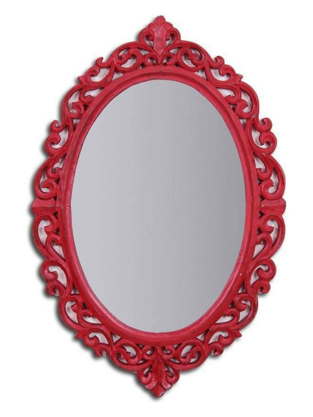 

VAS collection home Red Textured Wooden Wall Mirrors