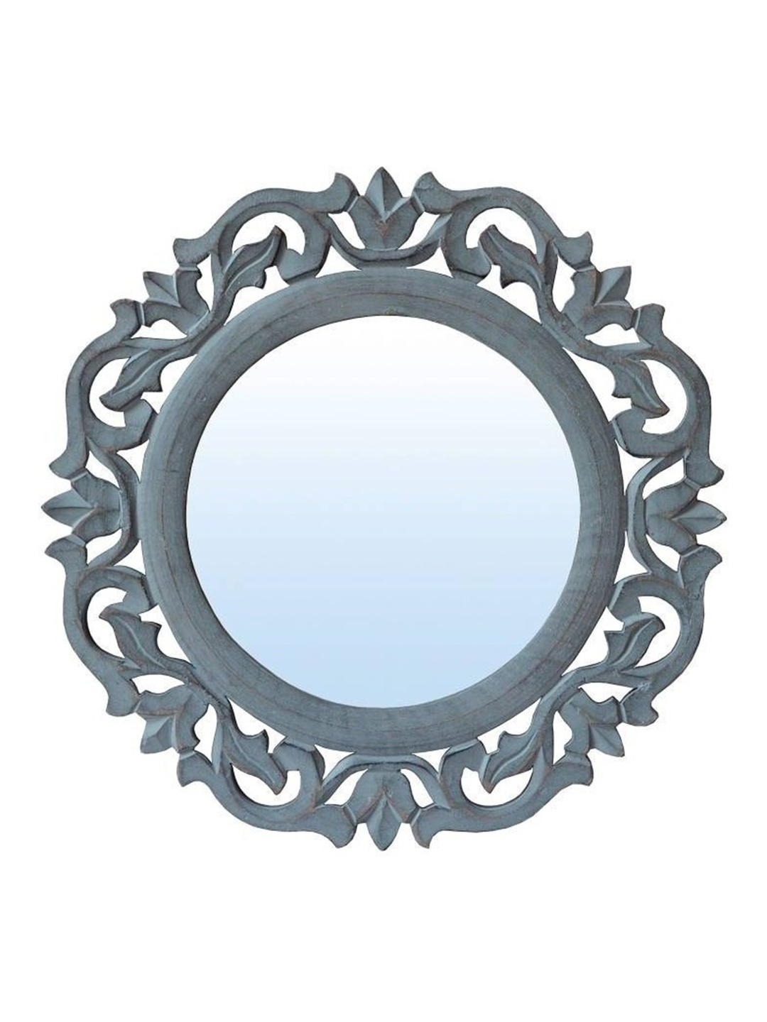 

VAS collection home Wall Textured Wooden Mirror Frame, Grey