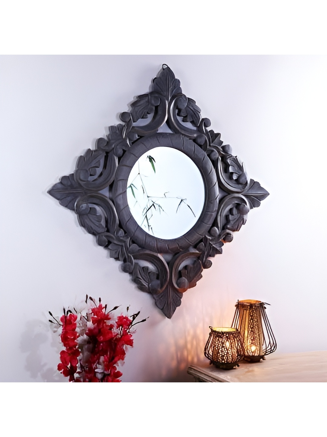 

VAS collection home MDF Square Wall Mirrors, Grey