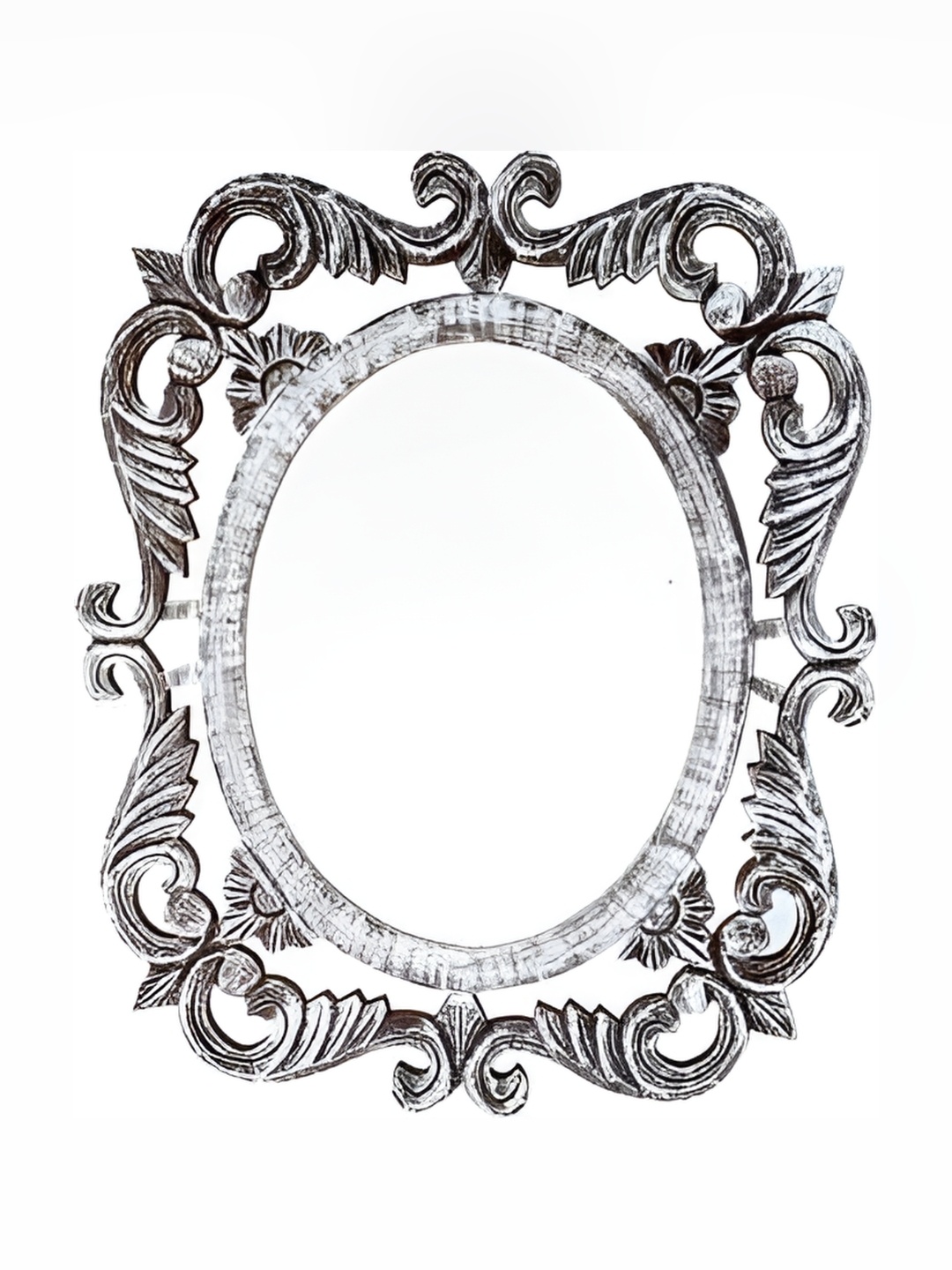 

VAS collection home Black Wall Self Design wooden Mirror Frame