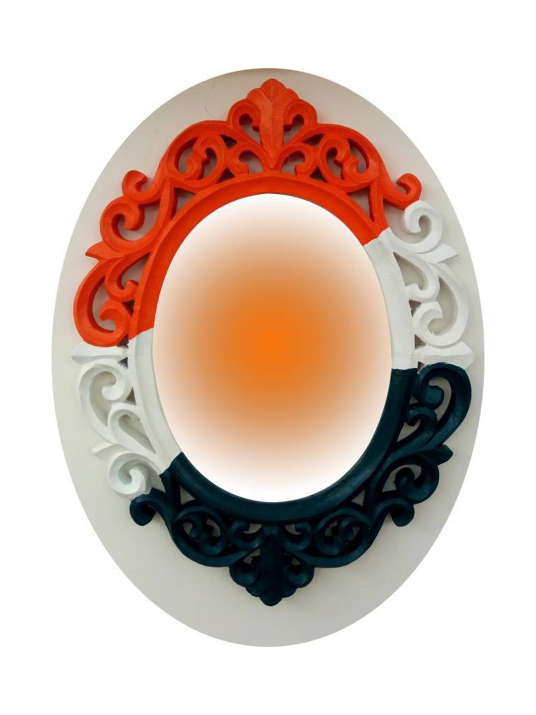 

VAS collection home Orange & Green Wood Round Wall Mirrors