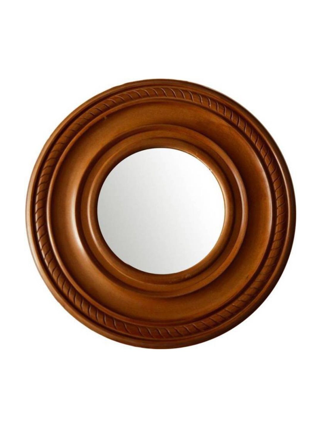 

VAS collection home Brown Wooden Round Wall Mirror