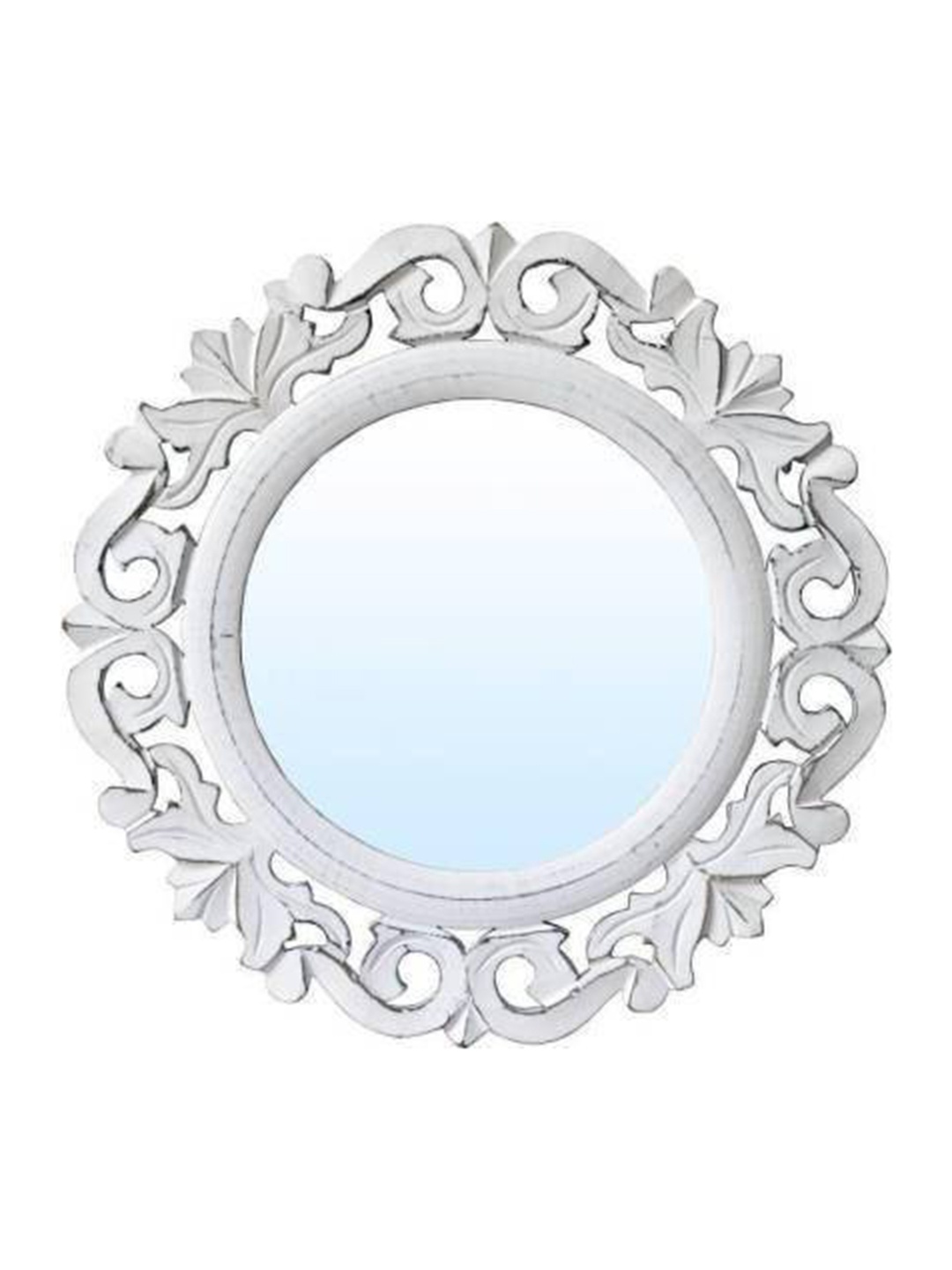 

VAS collection home White Texure Wooden Decorative Wall Mirror
