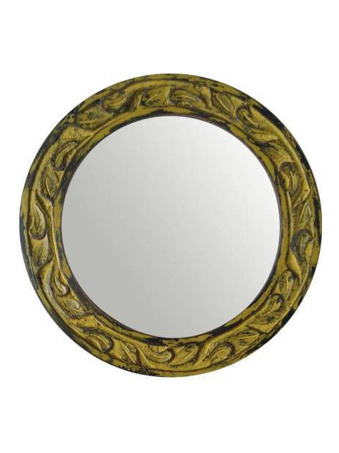 

VAS collection home Green Textured Round Mirror