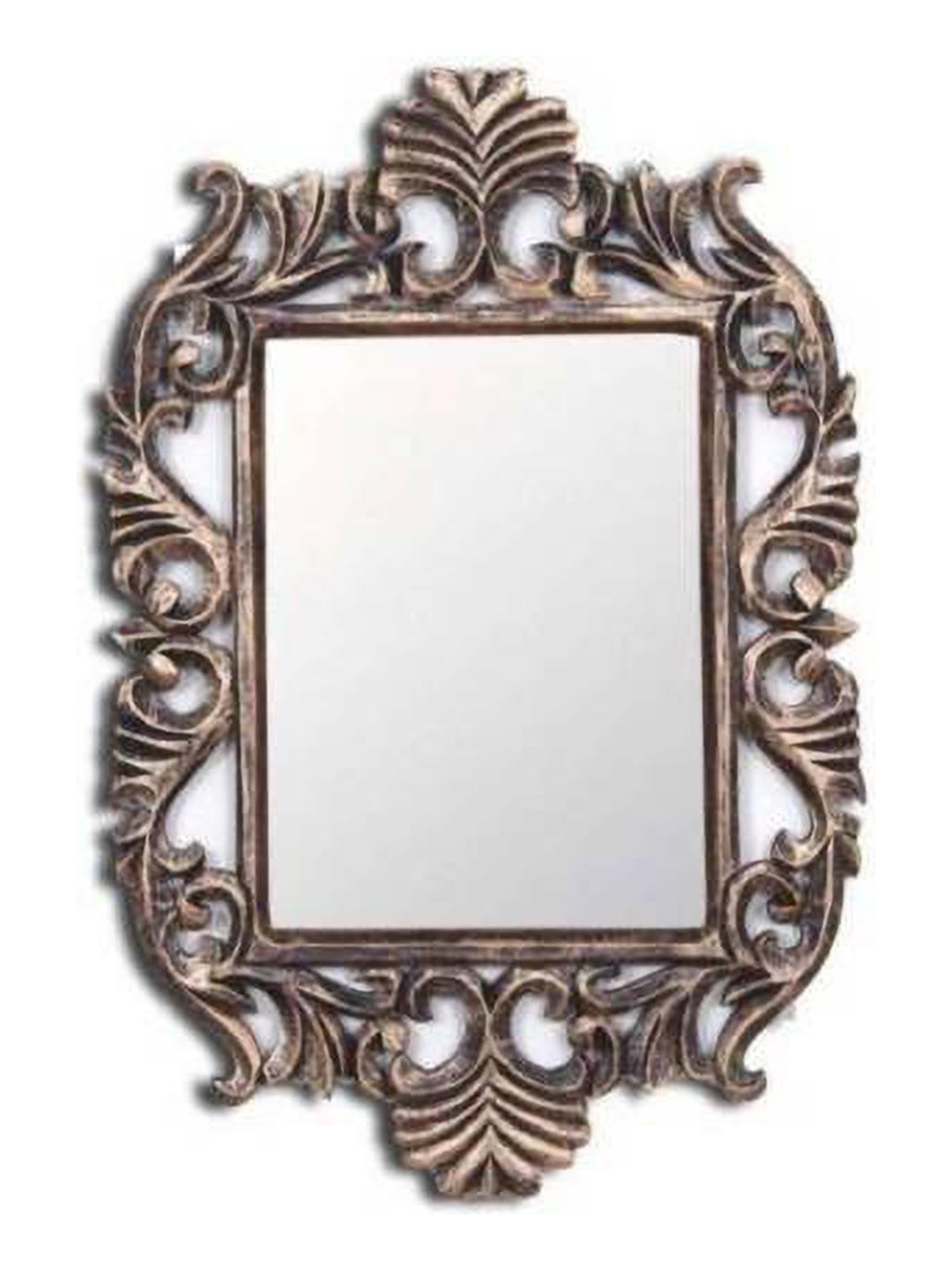 

VAS collection home Ethnic Motifs Brown Square Round Mirror
