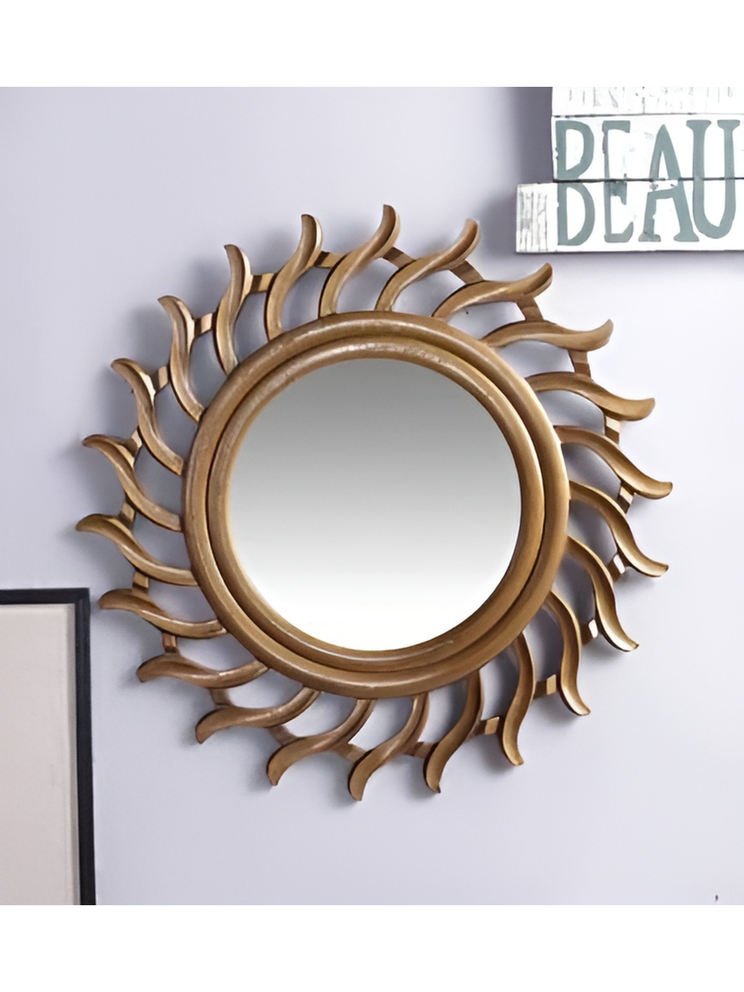 

VAS collection home Brown Textured Wooden Wall Mirrors