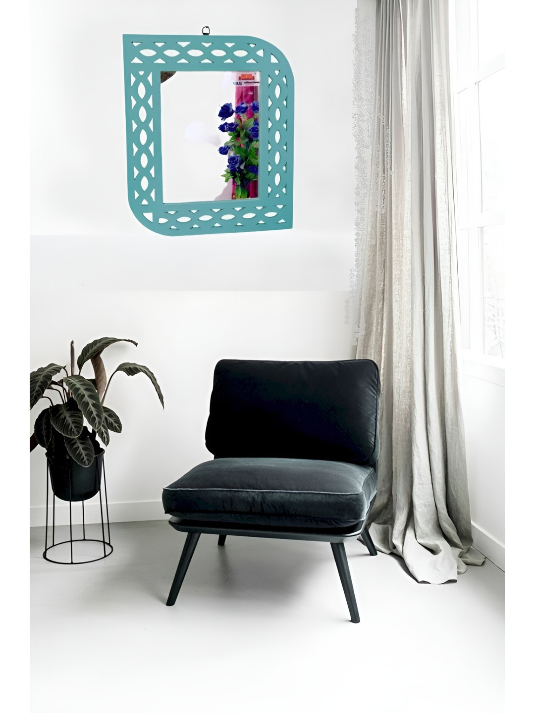 

VAS collection home Textured Square Mirror, Green