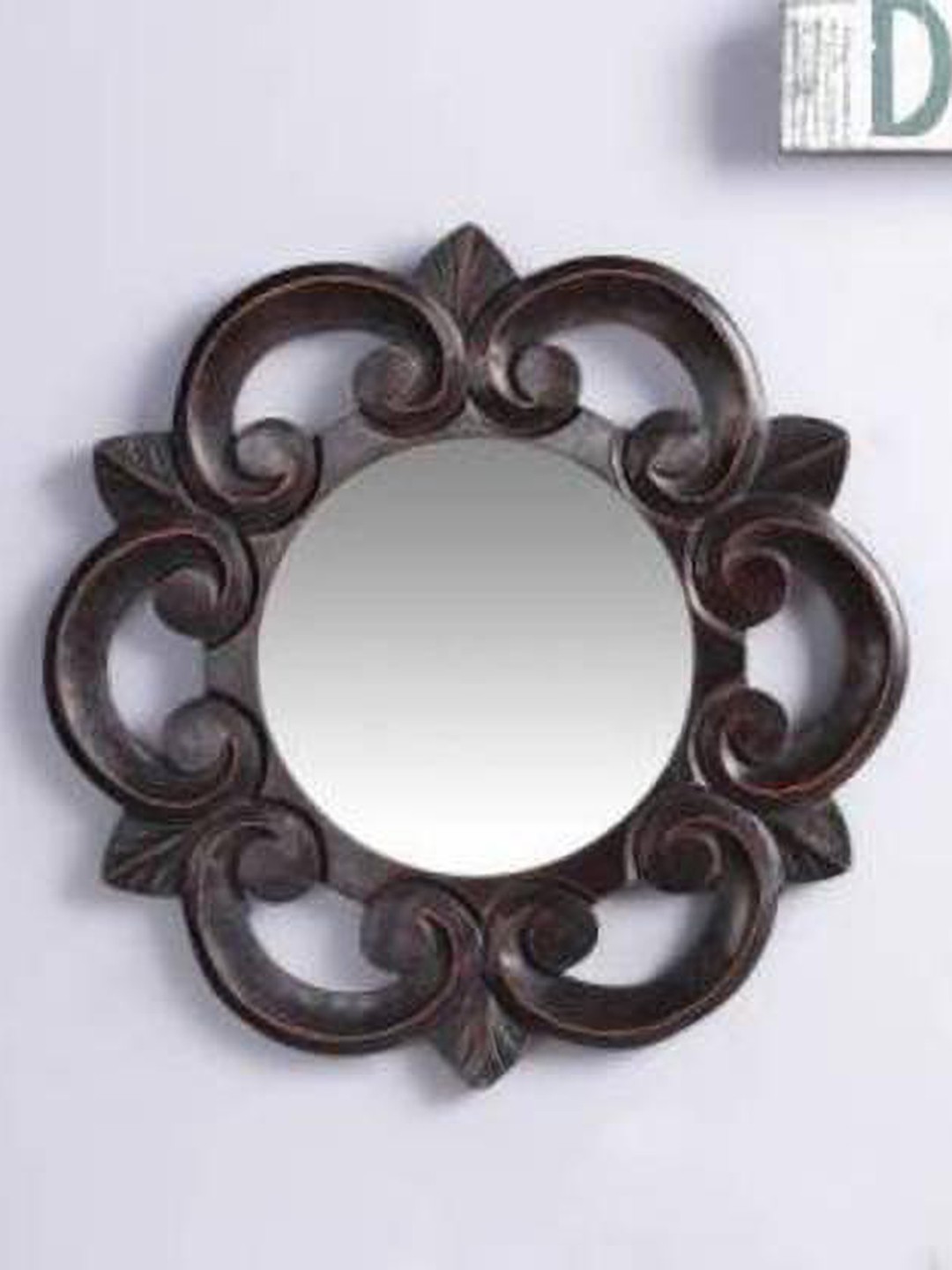 

VAS collection home Self Design Wooden Decorative Wall Mirror, Brown