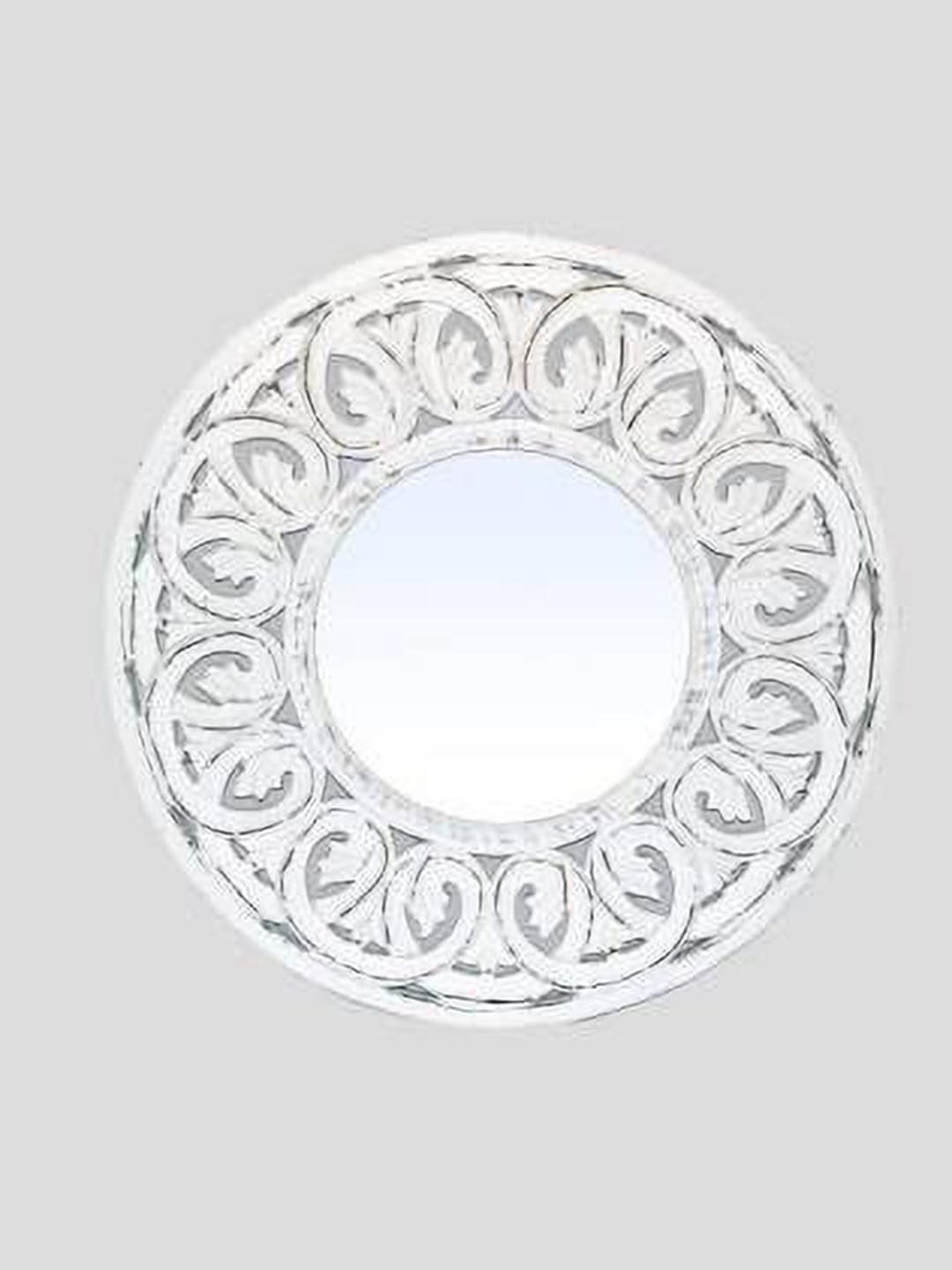 

VAS collection home Self Design Wooden Decorative Wall Mirror, White