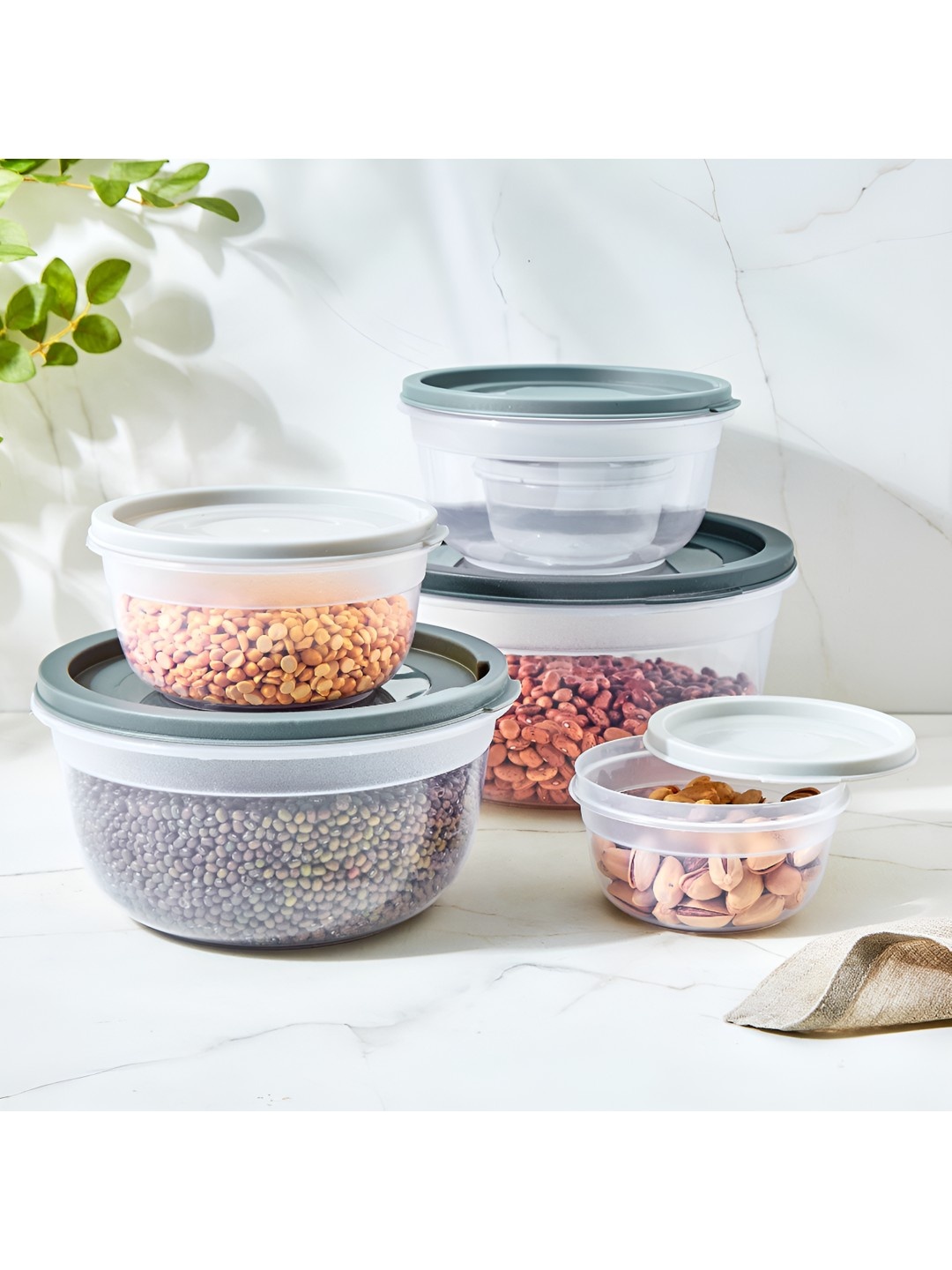 

Home Centre 6Pcs Storage Container Set, Grey