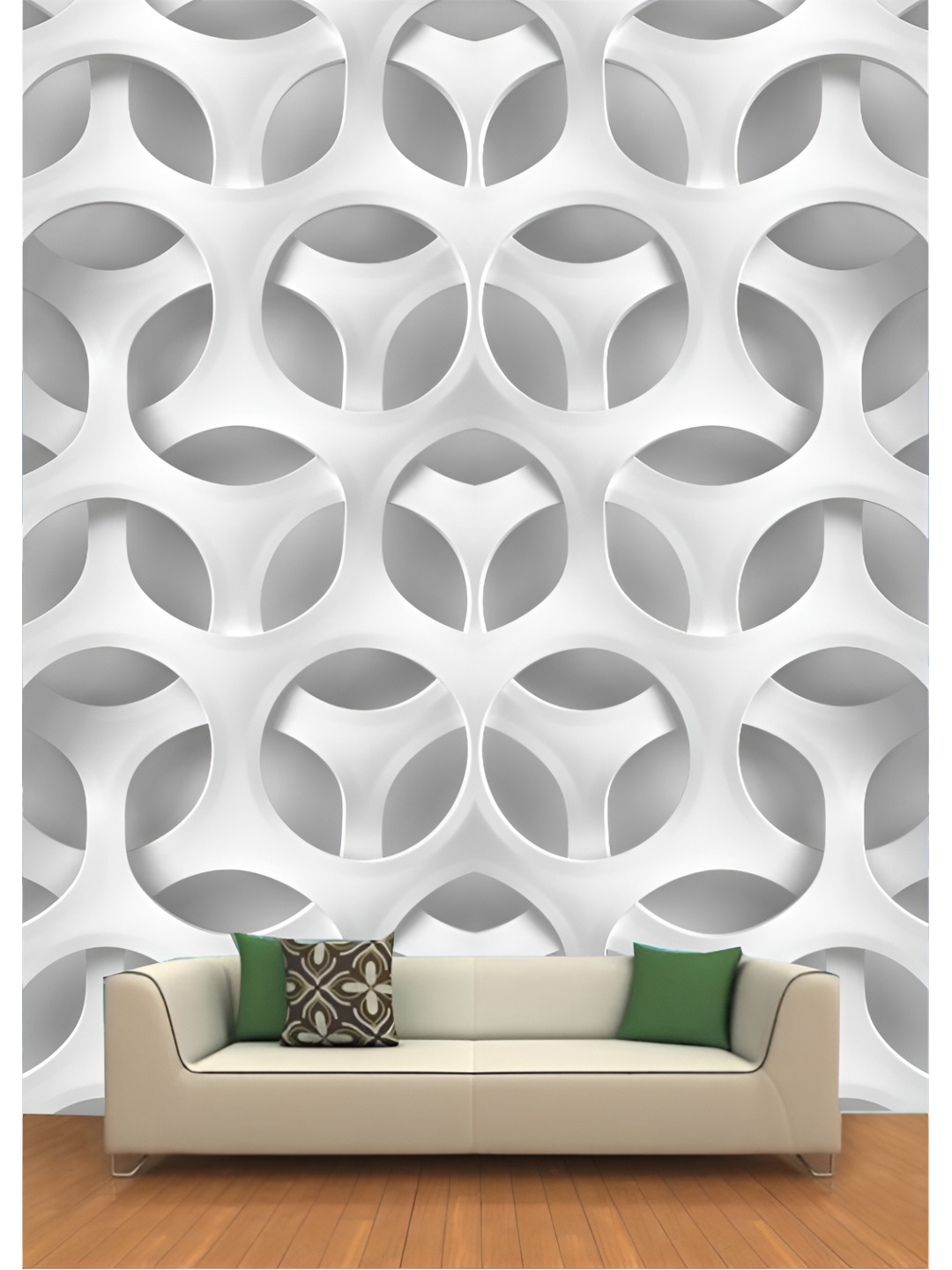 

Aura White & Grey Self Adhesive 3D Printed Wall Sticker