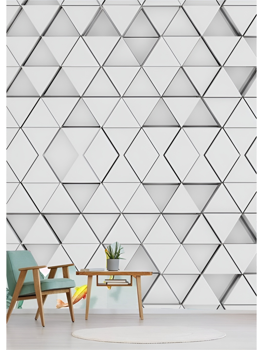 

Aura White & Grey 3D Printed Self Adhesive Wall Sticker