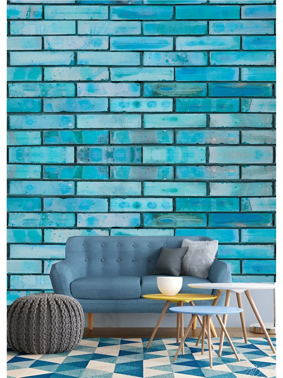 

Aura Blue Self Adhesive 3D Printed Wall Sticker