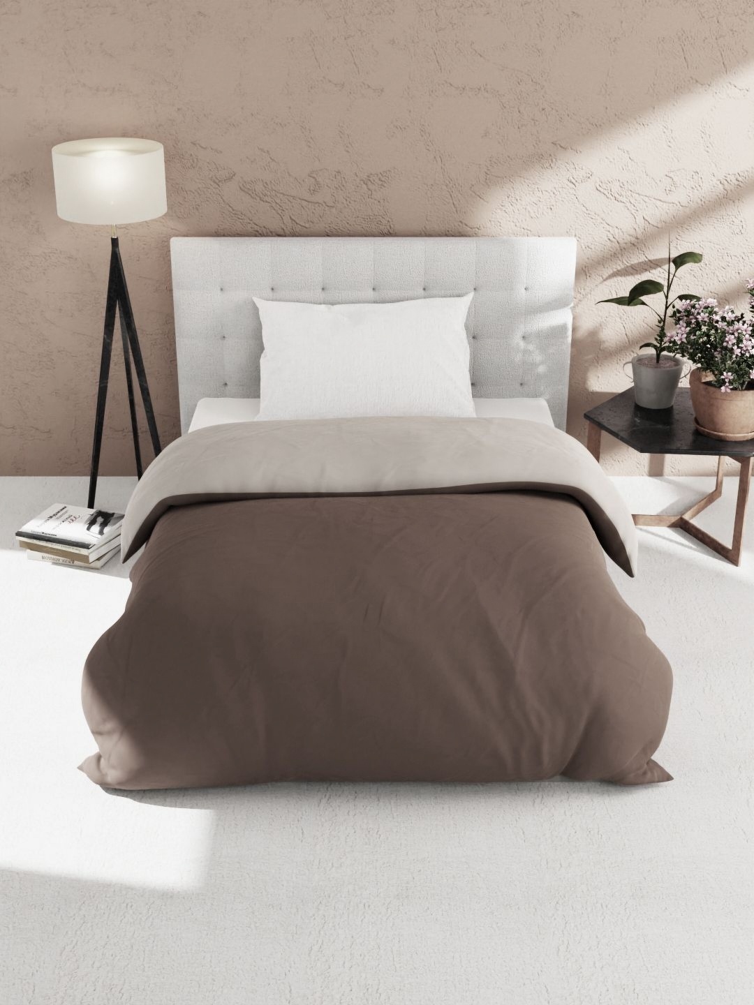 

KOPA Microfiber AC Room 150 GSM Single Bed Comforter, Brown